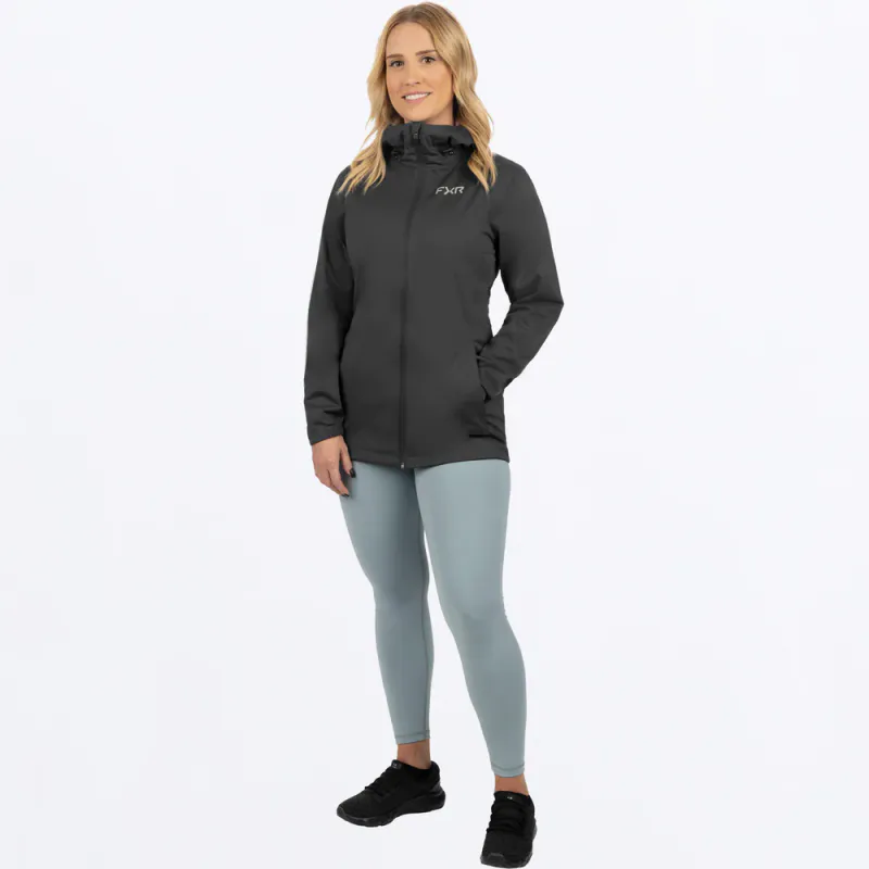 FXR Jade Dual Laminert Jakke, asfalt