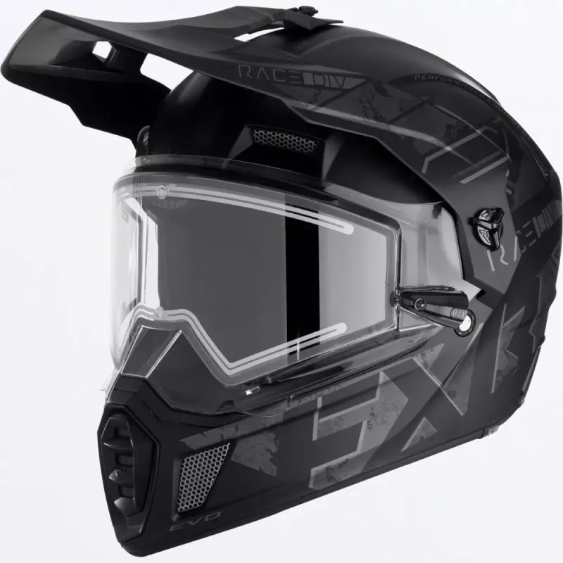FXR Clutch X Evo Helmet W/ E Shield 23, stealth black