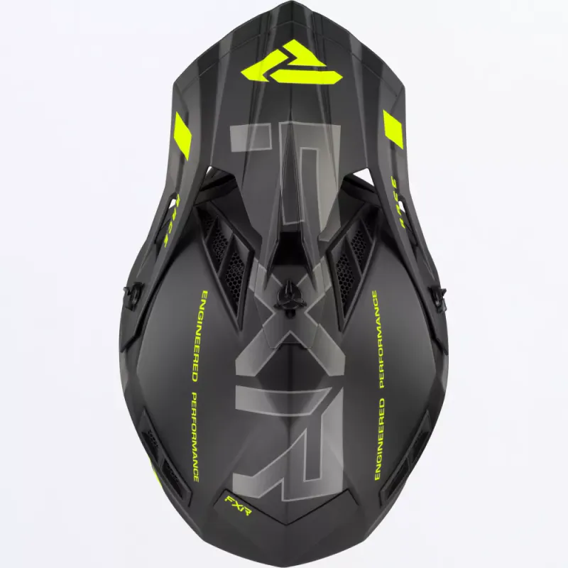 FXR Helium Race Div Helmet W/Auto Buckle 23, black/hivis