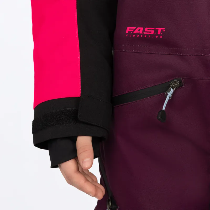 FXR Yth Vertical Monosuit 27, plum/razz/maui