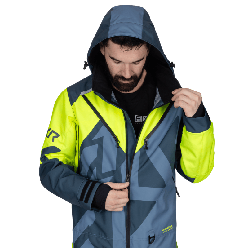 FXR M Cold Cross CX Lite Monosuit 26, lt steel/hivis