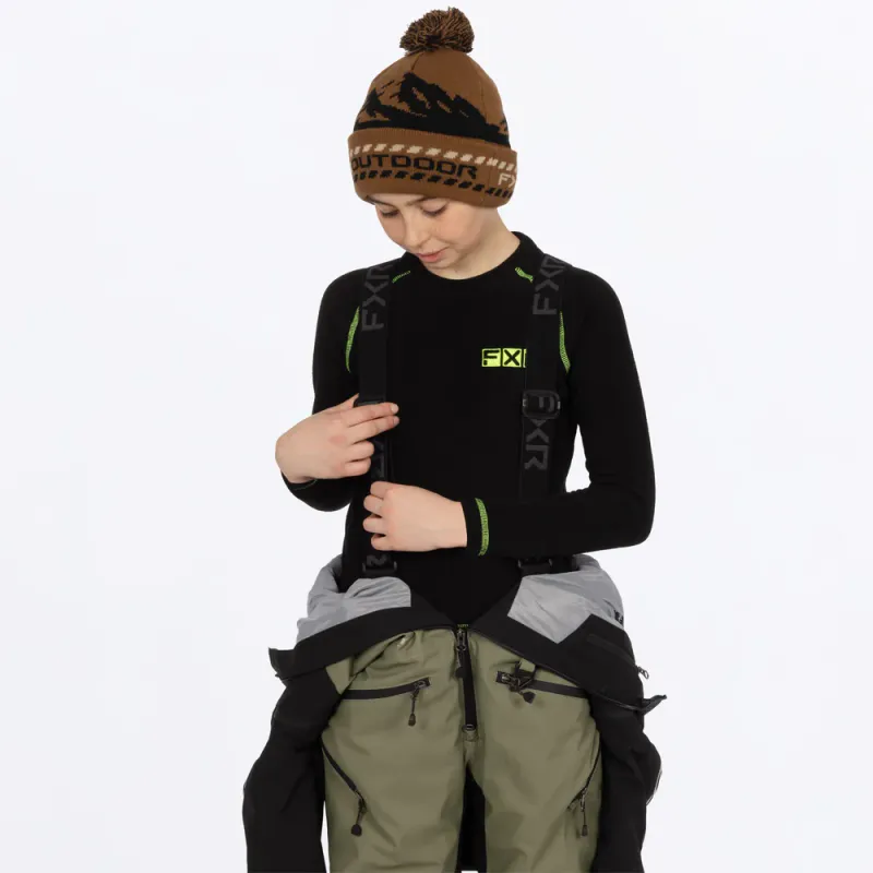 FXR Yth Vertical Monosuit 27, moss/umber/stone