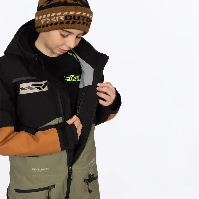 FXR Yth Vertical Monosuit 27, moss/umber/stone